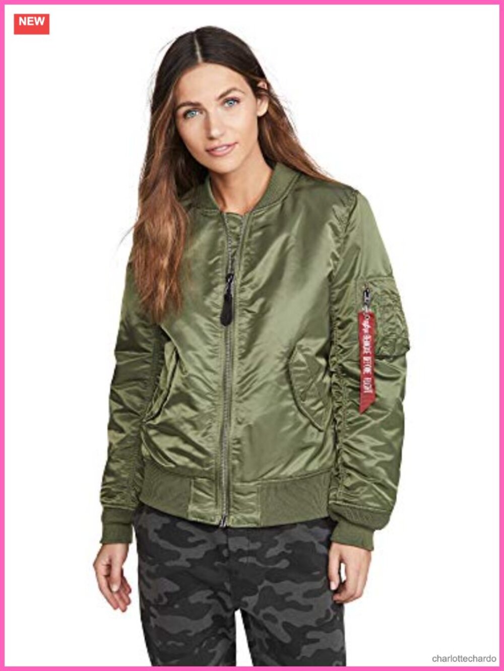 MA-1 Reversible Flight Nylon Bomber Jacket with Utility Pocket, Water